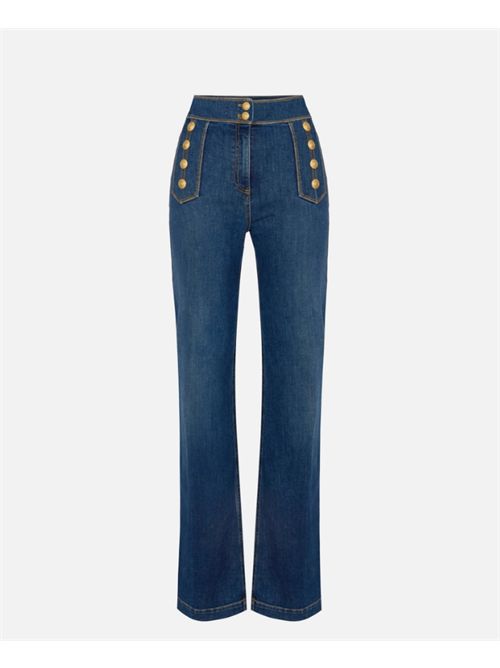 PALAZZO JEANS ELISABETTA FRANCHI | PJ19D61E2104 blue denim